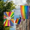 thumbnail image 2 of Be Kind Rainbow Sunshine Pride Garden Flag Double Sided, LGBTQ Community Parade Gay Pride Lesbian Transgender Bisexual Yard Outdoor Decoration 12 x 18 Inch, 2 of 6