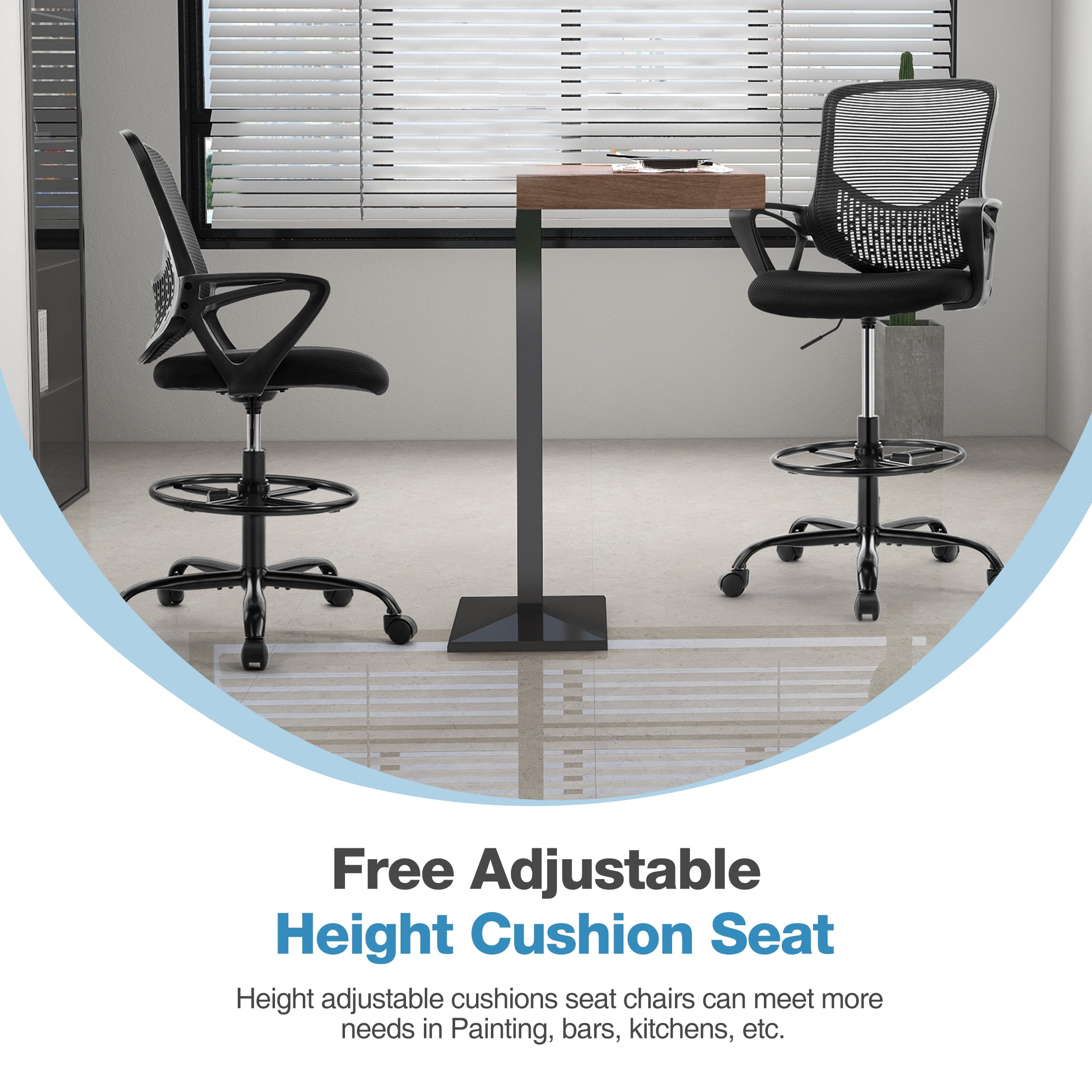 Buy Yoyomax Drafting Chair, Home Office Mesh Standing Desk Chair, Tall ...