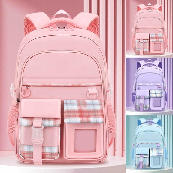ibiyuan School Backpacks Padded Lightweight Stylish School Bag for Ages 5th 7th 9th, Primary School, Middle Elementary, High School, Park, Travel, Holiday Trip