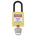 thumbnail image 1 of Candado de bloqueo de seguridad shamjiam llaves iguales 83 mm color amarillo, 1 of 8