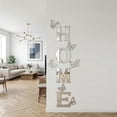 thumbnail image 2 of Home Wall Decor Signs Letters 10PCS Acrylic Mirror Stickers Family House Decorations for Living Room Bedroom Dining Home Modern Decoracion de Pared para Sala,Silver 59x21 Inch, 2 of 8