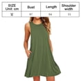 thumbnail image 2 of Vestido informal de verano para mujer, camiseta, vestido playero plisado liso, 2 of 5