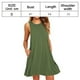 thumbnail image 2 of Vestido informal de verano para mujer, camiseta, vestido playero plisado liso, 2 of 5