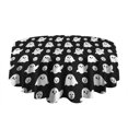 thumbnail image 5 of Happy Halloween Table Cover Waterproof Spillproof Round Table Covers Evil Pumpkin Ghost Table Cover for Halloween Party Decoration (70x70 inches), 5 of 6