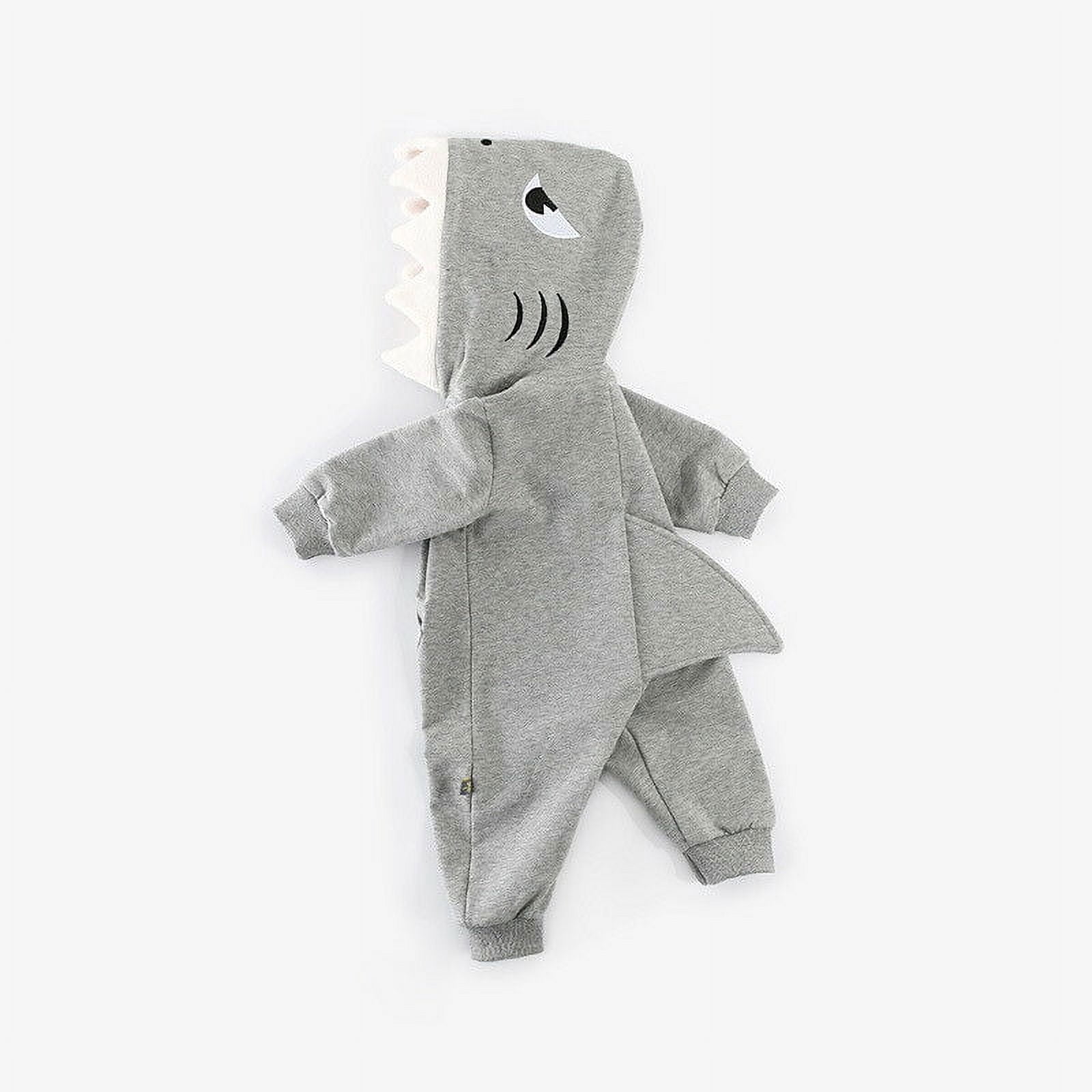 Baby Shark Romper Jumpsuit – Sleeveless Cotton One-Piece Outfit For Infant Boys & Girls (3-18 Months) 3 thumbnail image
