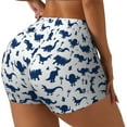 thumbnail image 2 of Xecao Cute Cartoon Dinosaur Print Workout Shorts for Women Soft Smooth Gym Yoga Scrunch Active Tennis Workout Running Shorts, 2 of 9