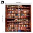 thumbnail image 3 of Kearding 2 piezas de cortina de estantería de biblioteca, cortinas de estantería occidental Vintage, cortina de aprendizaje de poliéster, Sombras de ventana METRO, 3 of 6