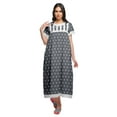 thumbnail image 1 of Moomaya Printed Cotton Sailor Collar Sleepwear For Ladies Button Down Nightdress, 1 of 5