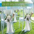 thumbnail image 6 of 6PCS Wedding Aisle Chair Decorations Pew Flowers, Rose Floral Wedding Chair Back Flowers with Leaves and Ribbons, Church Chair Bench Pew Flowers for Wedding Ceremony Decor, 6 of 9