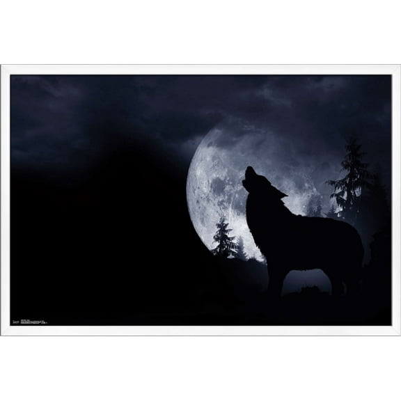 Wolf - Howl Wall Poster, 22.375" x 34", Framed
