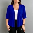 thumbnail image 3 of fatyb Womens Plus Size Cardigan Half Sleeve Lightweight Jacket Open Front Summer Casual Loose Cover Up, 3 of 7