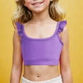 thumbnail image 2 of Taqqpue Girls Tank Tops Double Lined Crop Tops for Kids Scoop Neck Racerback Basic Sleeveless Dance Yoga Top for Girls 4-12 Years, 2 of 8