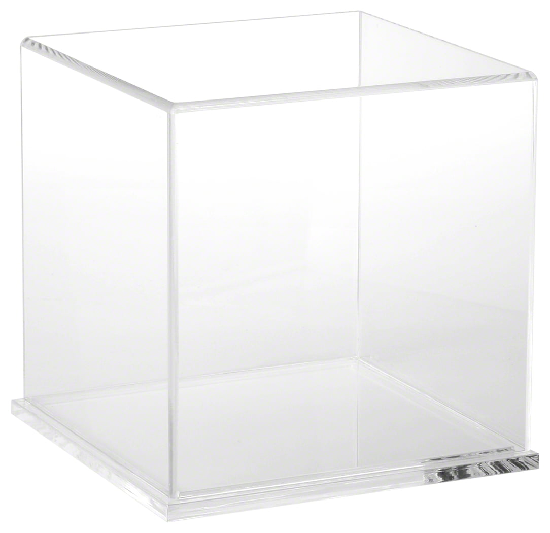 6" W x 4" D x 6" H Plymor Clear Acrylic Display Case with Black Base 