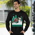 thumbnail image 3 of Ugly Christmas Sweater, Xmas Holiday Mens Womens, Funny Santa Sweatshirt, Funny Santa Riding Motobike Ugly Christmas Sweater, 3 of 5