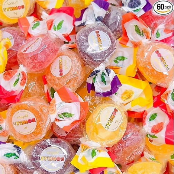 Bonelle Italian Fruit Jelly Candy | 1 Pound Bag - Approx. 60 Count