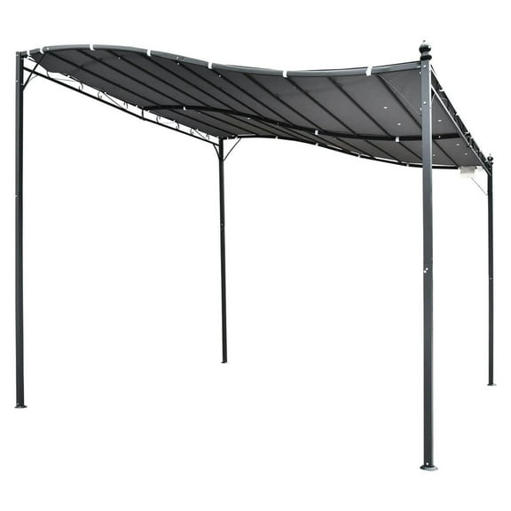 GVN Patio Garden Pergola, Pergola Canopy,10' x 10' Outdoor Pergola Gazebo with Durable & Spacious Weather-Resistant Design, Grey