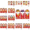 thumbnail image 3 of 3 sobres rojos del zodíaco chino, sobres rojos de Año Nuevo, estampado de animales de tigre de dibujos animados, bolsillos para dinero de la suerte, bolsa de regalo en efectivo para Festival de P, 3 of 5