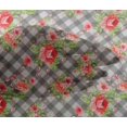 thumbnail image 4 of oneOone Viscose Chiffon Fabric Leaves & Floral Check Decor Fabric Printed BTY 42 Inches Wide, 4 of 4