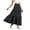Dark Gray, variant on Women's Boho Tiered Maxi Skirt - 2026 Summer Trendy Flowy A-Line Long Skirt with Pockets for Beach Vacation & Casual Wear