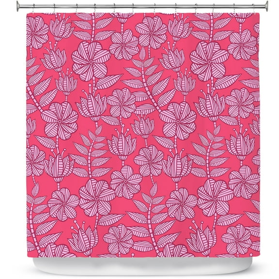 Shower Curtains 70" x 84" from DiaNoche Designs by Julia Grifol - Kenia 1 Pink