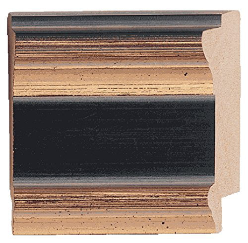 1.25 Width Picture Frame Moulding Wood Contemporary Black Finish 100ft Bundle 1/2 Rabbet Depth 