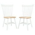 thumbnail image 3 of SAFAVIEH Parker Solid 17 in. H Spindle Dining Chair, White/Natural, Set of 2, 3 of 13
