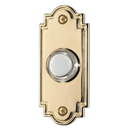 - PB15LPB Wired Lighted Door Chime Push Button, Polished Brass By Nutone Ship from US