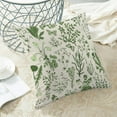 thumbnail image 4 of Summer Pillow Covers 20x20 Inch Set of 2,Olive Green Wild Flower Plant Throw Pillows Case,Seasonal Floral Outdoor Decorative Square Linen Farmhouse Decor Cushion Covers for Home Sofa Bed Couch, 4 of 6