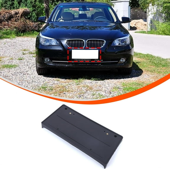 Front License Plate Bracket for 2004-2010 BMW 5 Series E60 E61 (US version), Front License Plate Bracket Parts, Front Bumper License Plate Frame