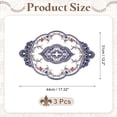 thumbnail image 2 of 3 Pcs Lace Placemats, 17.3x6.8Inches Vintage Table Doilies Oval Embroidered Crochet Lace Dolly Cup Mat for Table Vase Home Decor, Navy blue, 2 of 7