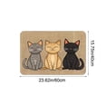 thumbnail image 3 of Door Mat Outdoor Indoor,Feeding Mats, Cute Cat Front Door mat,Non Slip Durable Feeding Rugs for Front Door, Waterproof,Porch,Resist Dirt, 15.7*23.6", Easy to Clean, 3 of 6