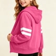 thumbnail image 6 of HAOTAGS Kids Hooded Sweatshirt (5-14) Winter Fleece-lined Zipper Warm Jacket Hot Pink Size 9, 6 of 7