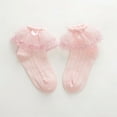 thumbnail image 2 of New Spring Summer Kids Baby Girls Lace Ruffle Frilly Ankle Socks Princess Short Tutu Cotton Socks for toddler children, 2 of 4
