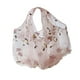 thumbnail image 5 of Bordado Bolso de flores Almacenamiento de bolsas de comestibles reutilizables para una casa de vacaciones Rosa, 5 of 8