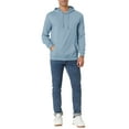 thumbnail image 2 of Lars Amadeus Men's Hoodie Sweatshirt Long Sleeves Solid Drawstring Pullover, 2 of 6