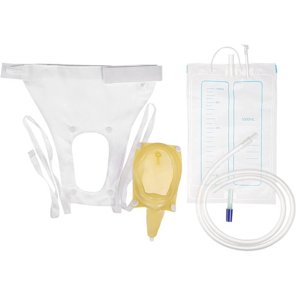 HUGFEGWE Female Urine Bag Urinal Collector Anti Allergic Medical Liquid Urine Bag Wearable Urinal System for Women Ladies U2536-29963
