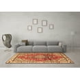 thumbnail image 3 of Ahgly Company Indoor Square Medallion Brown Traditional Area Rugs, 4' Square, 3 of 4