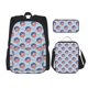 thumbnail image 1 of Balery Donut with the USA Fag Mochila escolar 3 en 1 para niños: mochila resistente con lonchera térmica y estuche para lápices. Mochila escolar para niños y niñas., 1 of 7