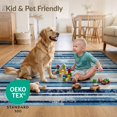 thumbnail image 4 of ODIKA 5'x7' Ultra-Soft Area Rug, Hallway Abstract Long Striped Interlocking Bands Hallways Alfombras None Washable, Bare feet friendly, Silk-Touch for Bedroom Home office, 4 of 7