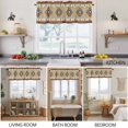 thumbnail image 5 of 2 Pack Southwest Geometric Valance for Window Bohemian Tribal Style Khaki Kitchen Valance Rod Pocket Short Curtain Topper Decorative Window Treatment for Living Room Bedroom 42"x12", 5 of 8