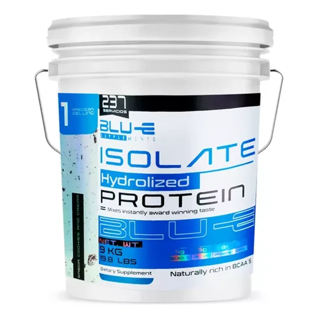 Proteína Whey Hidrolizada Isolate Blu-e De 9 Kg Para 237 Servicios Sabor Galleta
