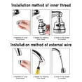 thumbnail image 7 of MERILER Stainless Steel Kitchen Faucet Extender - Water-Saving, Multi-Angle, and Easy-to-Install with 3 Spray Options, 7 of 7