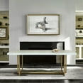 thumbnail image 3 of Modern Dining Table - Gold Frame, Ash Veneer Top - Contemporary Kitchen Table, 3 of 5
