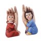 thumbnail image 5 of 2 piezas de 4.9 pulgadas Design retro Figura y niña Resina Resina Escultura Handalg Decoración, 5 of 9