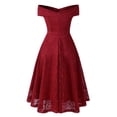 thumbnail image 5 of Njagoc3 Womens Sleeveless Off - Shoulder Fit & Flare Dress, A - Line Formal Gown, Date Night & Celebration Wear, 5 of 6