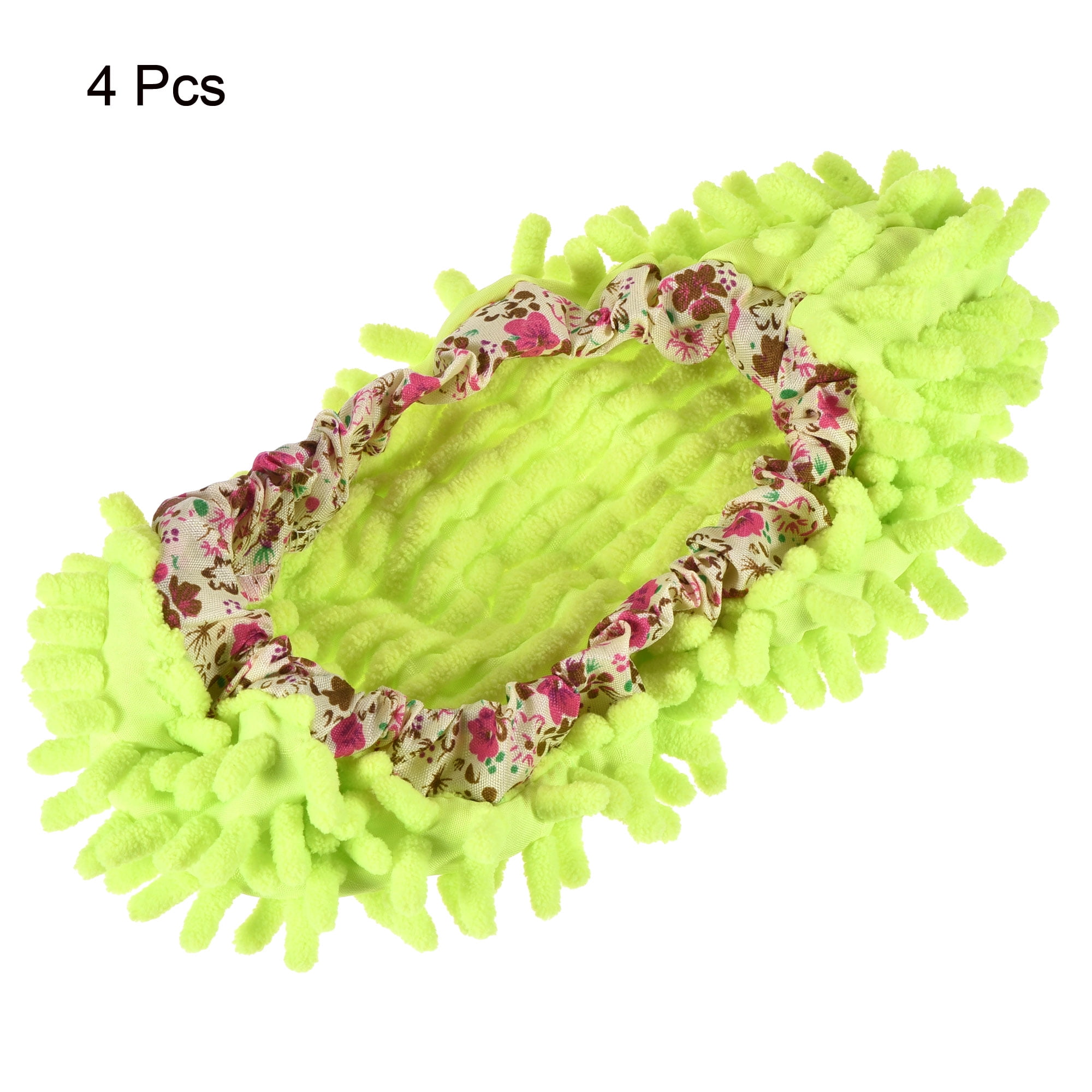 Unique Bargains Shoes Cover Multifunction Chenille Microfiber Duster Mop Green