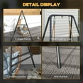 thumbnail image 6 of Garden Accessories Outsunny A-Shaped Hammock Chair Stand, Heavy Duty Swing Stand for Indoor & Outdoor Use, Max 330 lbs., Black,Garden Decorative Accessories, 6 of 8