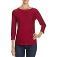 thumbnail image 2 of Finity Womens Knit Pullover Blouse, Purple, Medium, 2 of 2