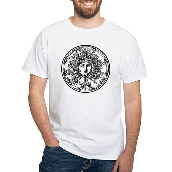 CafePress - Medusa White T Shirt - Men's White Classic Cotton T-Shirts