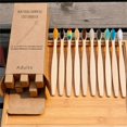 thumbnail image 1 of Biodegradable Natural Bambo0 Toothbrushes 10 Count,Pink Manual Toothbrush, 1 of 4